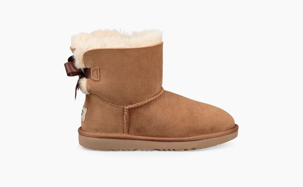 Ugg Boots Canada - Ugg Kids' Mini Bailey Bow Ii Brown